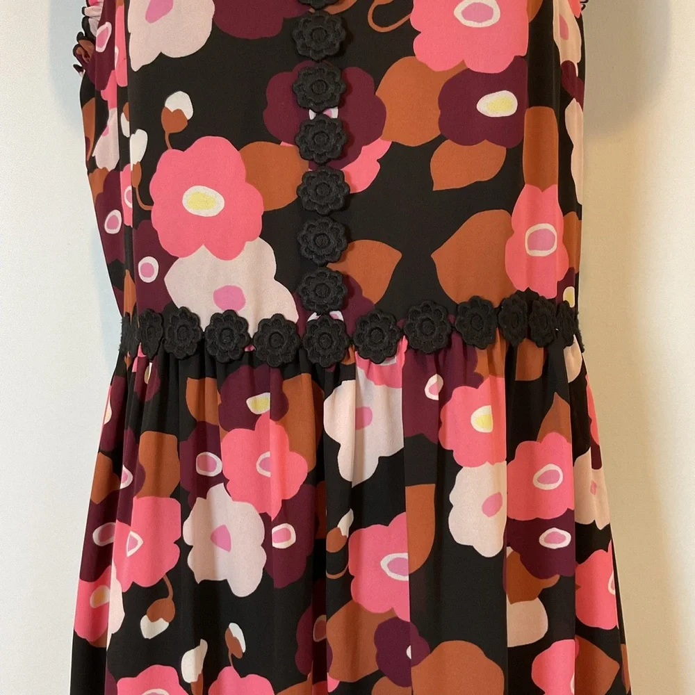 Kate‎ Spade New York Floral Sleeveless Ruffle Hem Dress